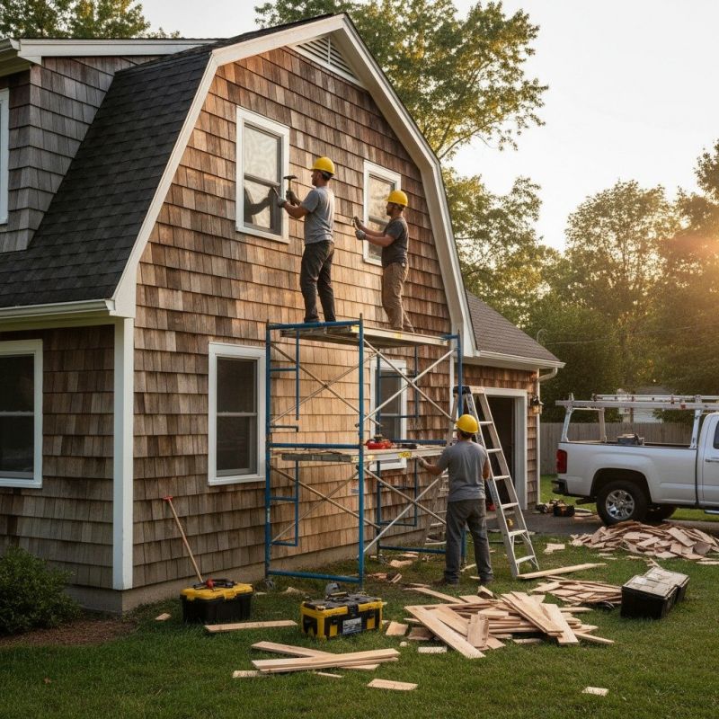 Local Cedar Shake Roof Construction pros at work